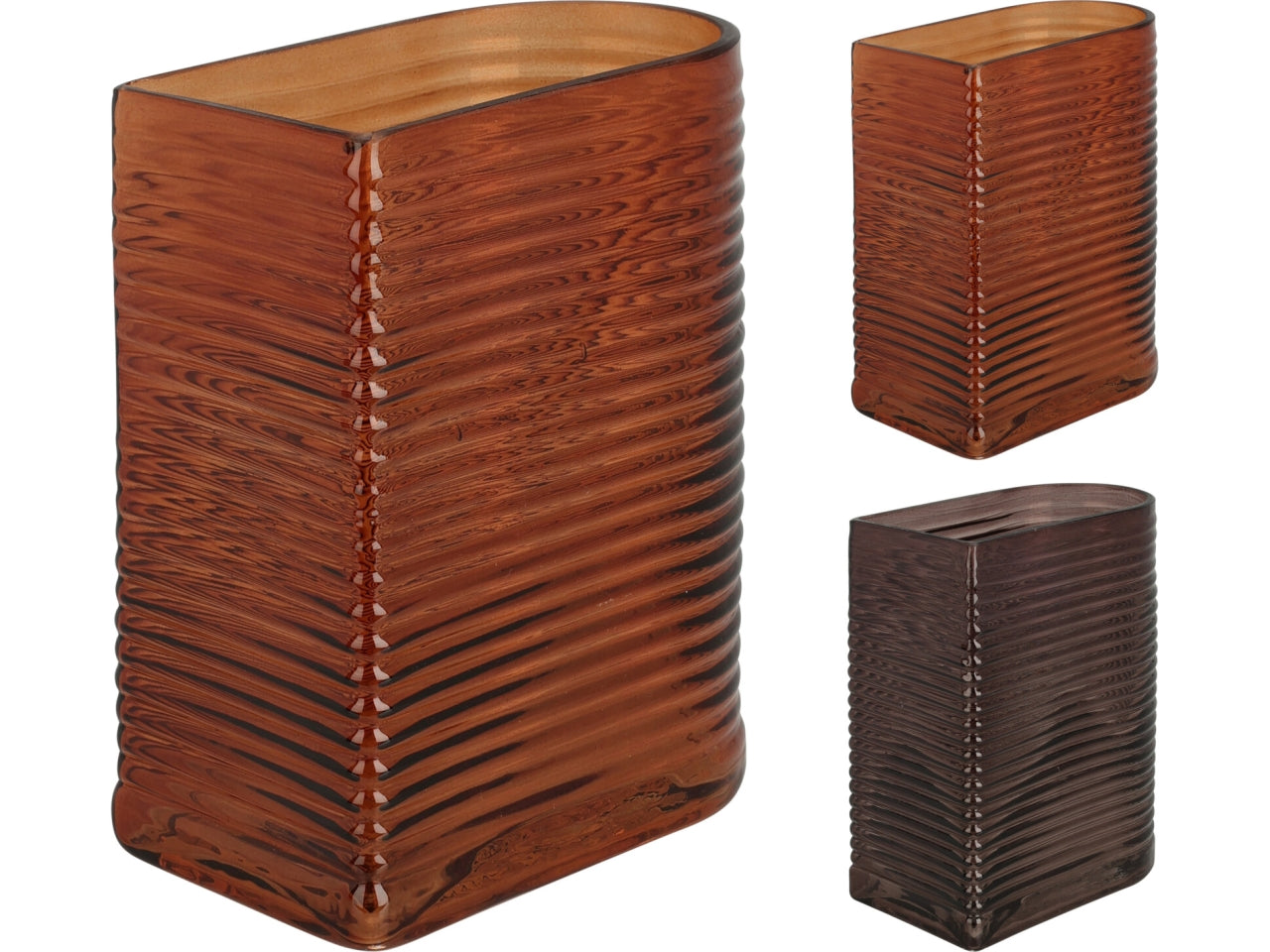 Vaso di vetro 14x17cm in colori assortiti