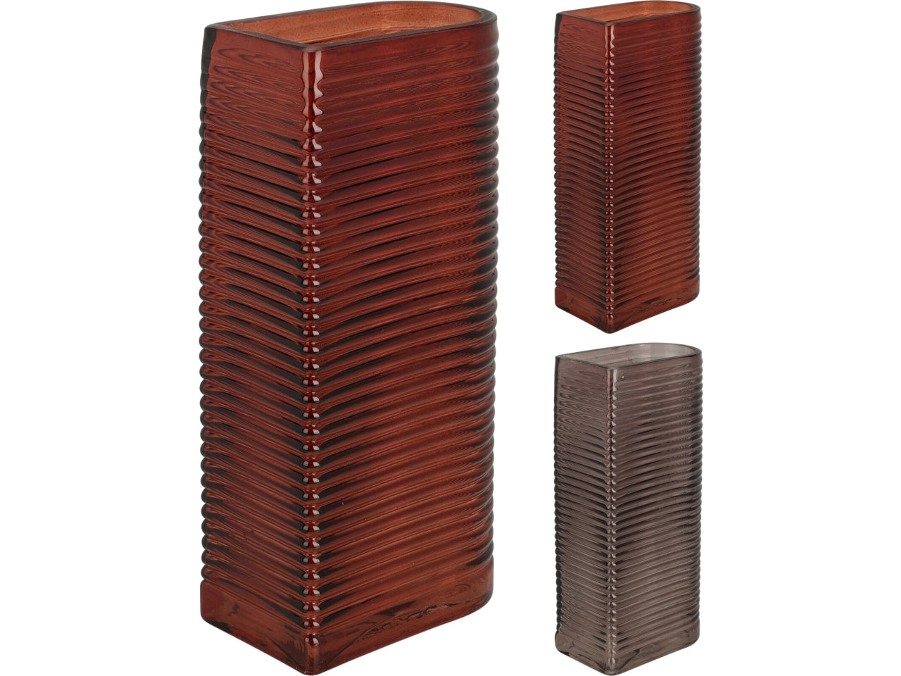 Vaso di vetro 11x22cm in colori assortiti