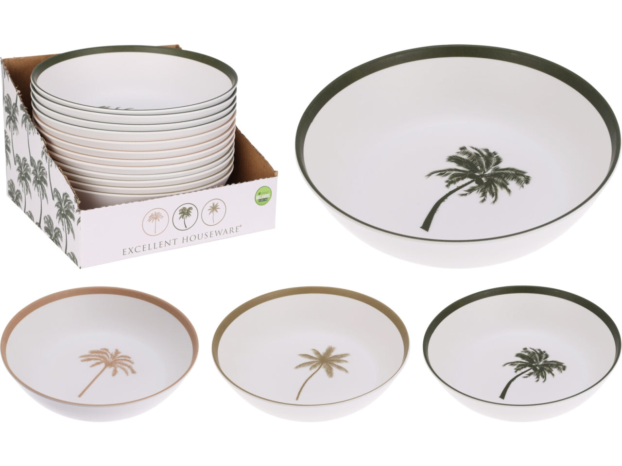 Ciotola in melamina 20x5cm - colori assortiti