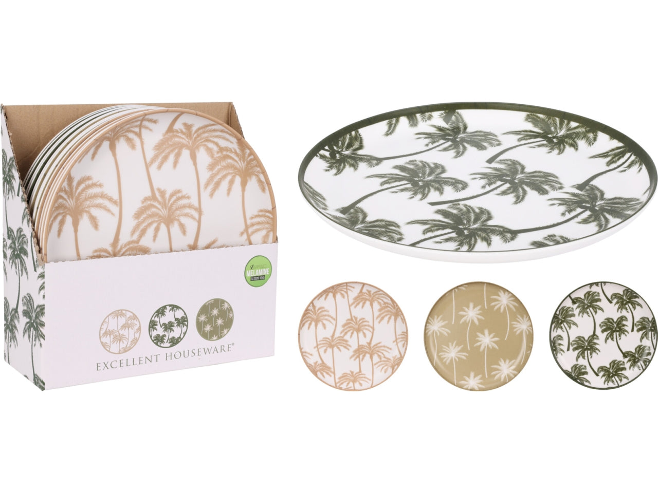 Piatto in melamina 21cm - colori assortiti