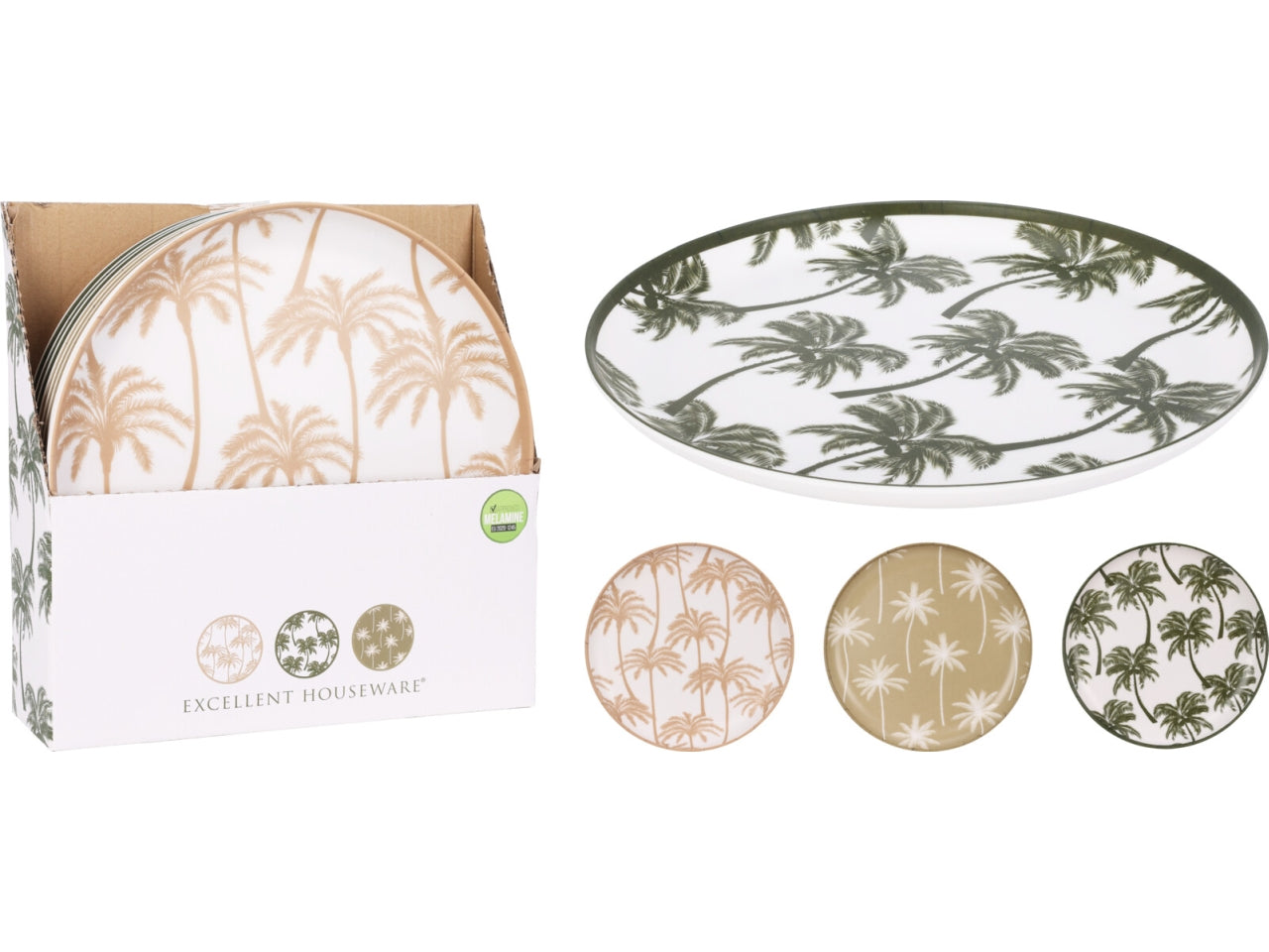 Piatto in melamina 25cm - colori assortiti