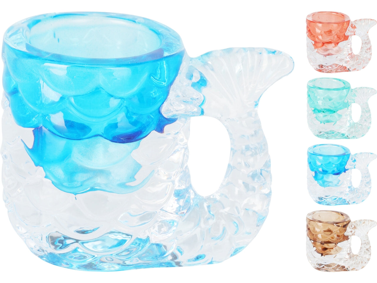 P.candela in vetro 2in1 8x6cm - colori assortiti