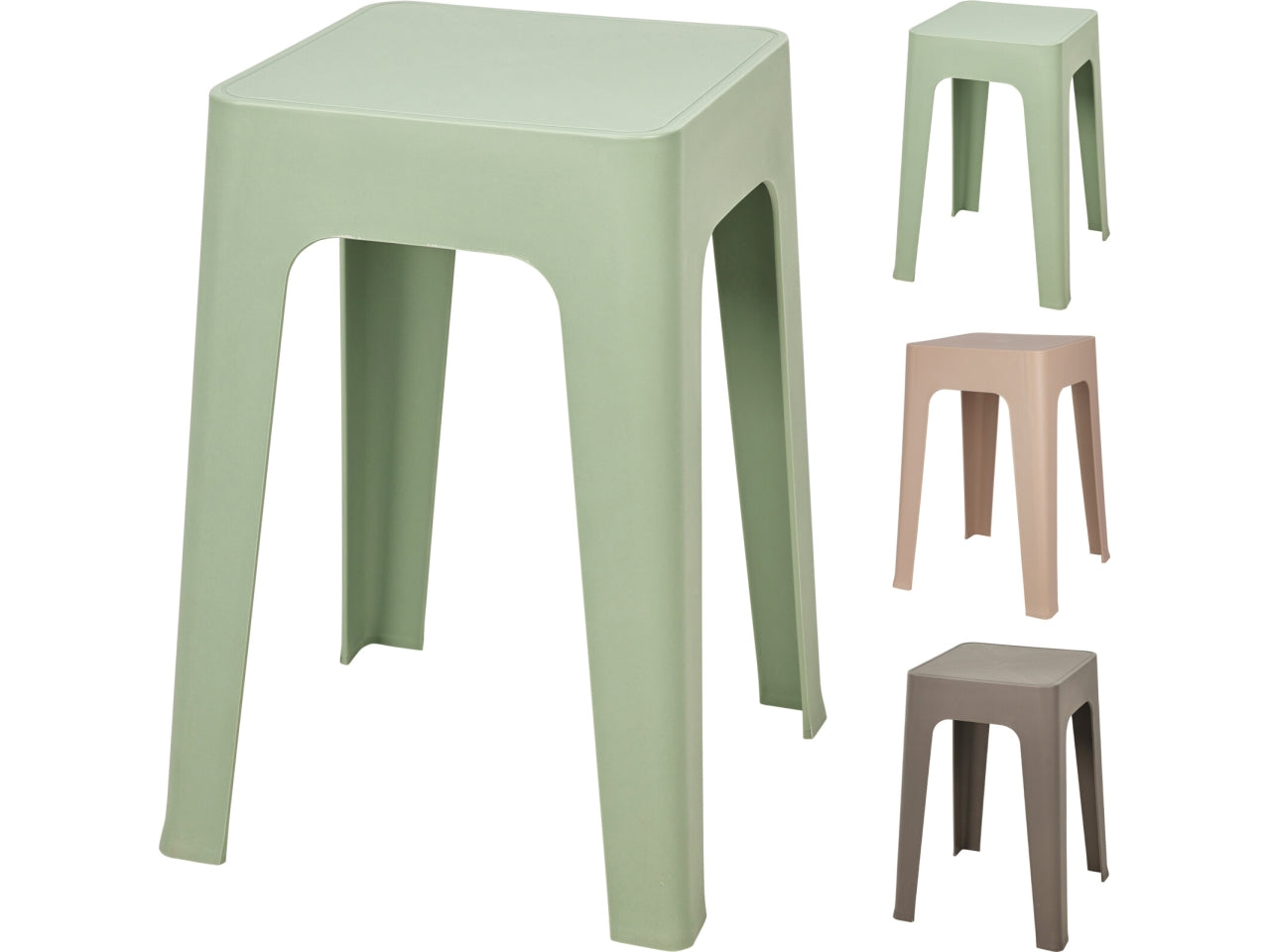 Sgabello in pp 33x33x47cm - colori assortiti