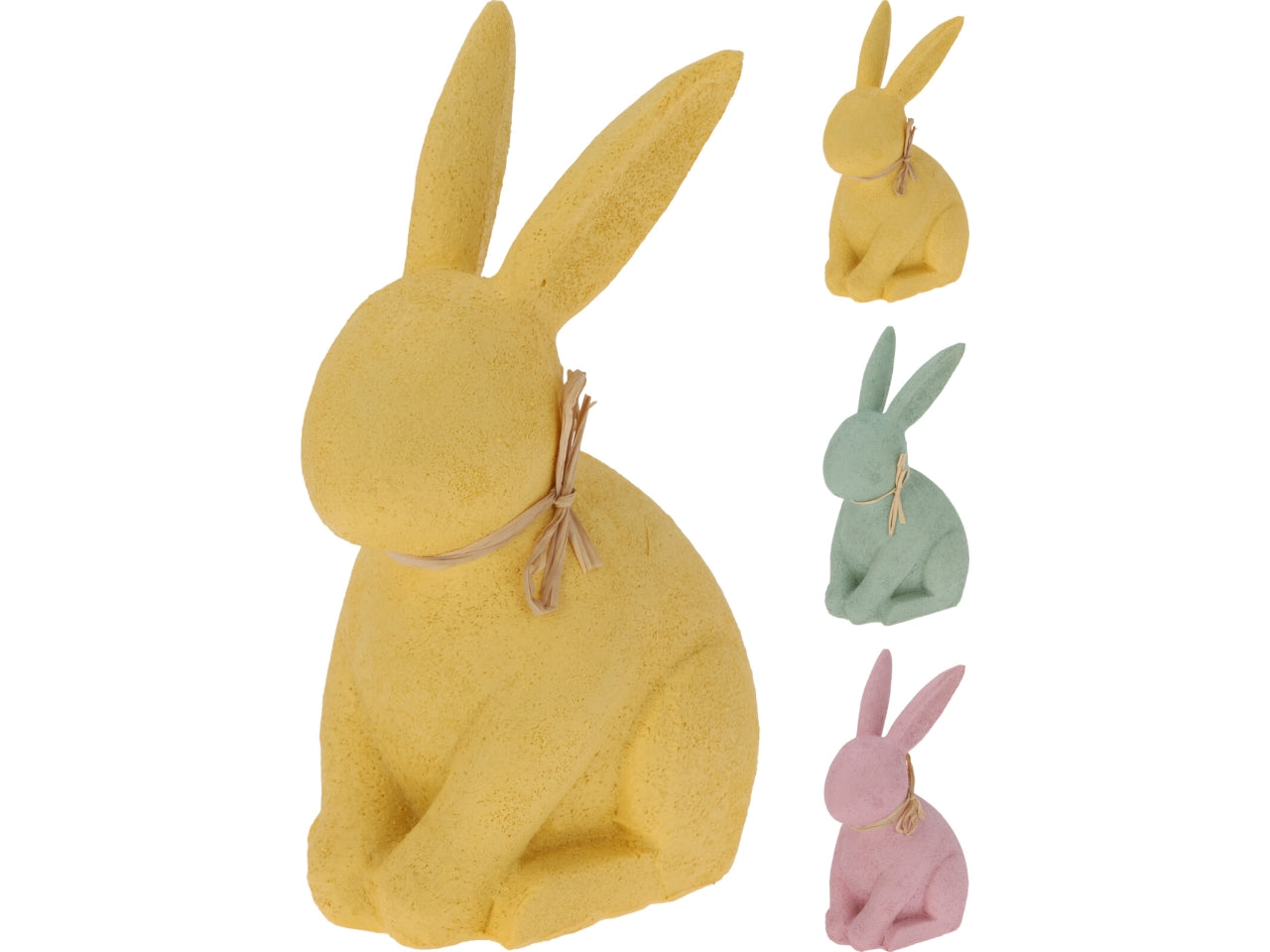 Coniglio in resina 12x17cm - colori assortiti