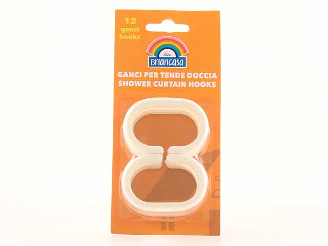 Ganci per tenda doccia 12 pezzi gan04593a