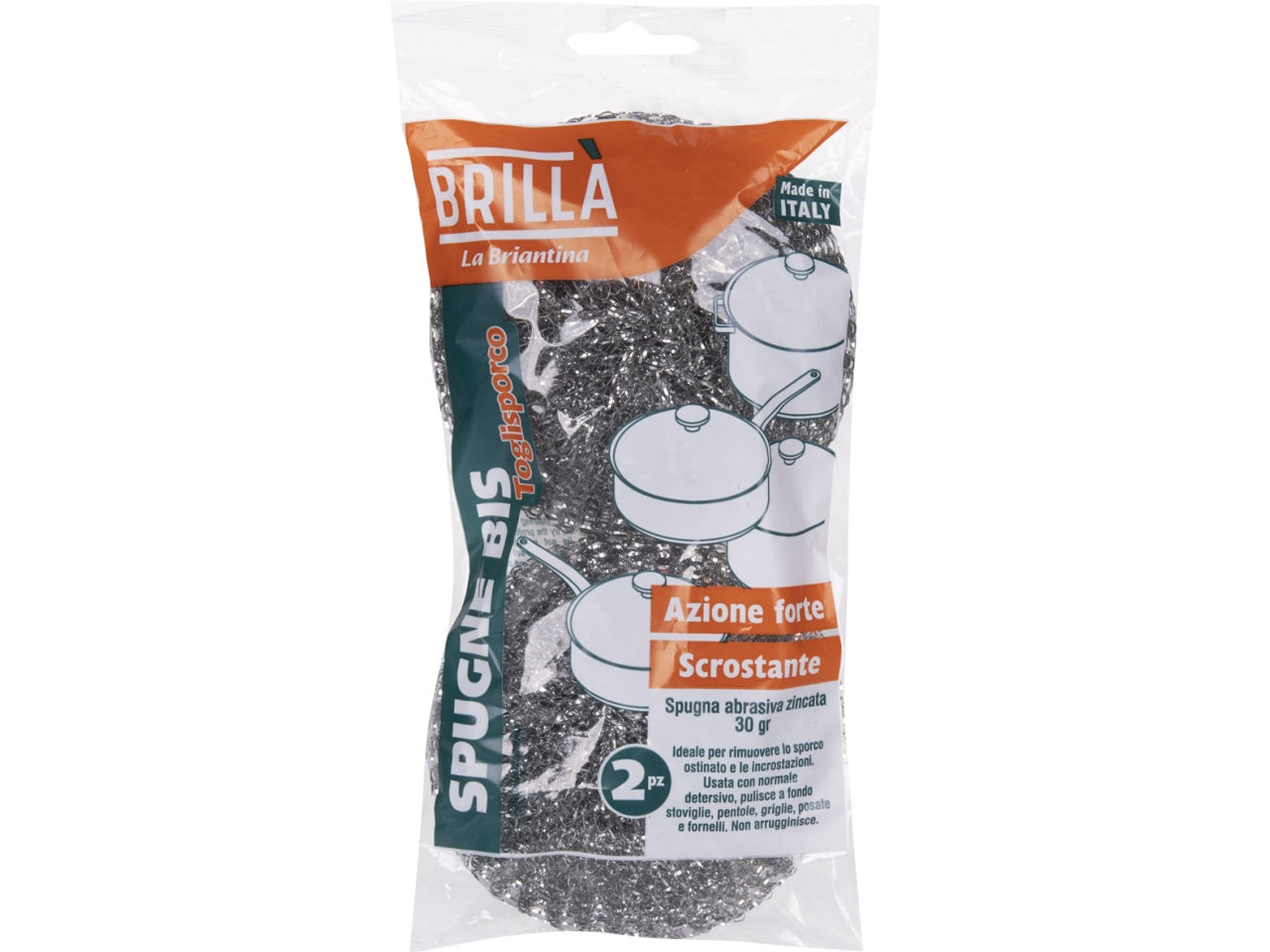 Spugna acciaio 30gr 2 pezzi spu01509a