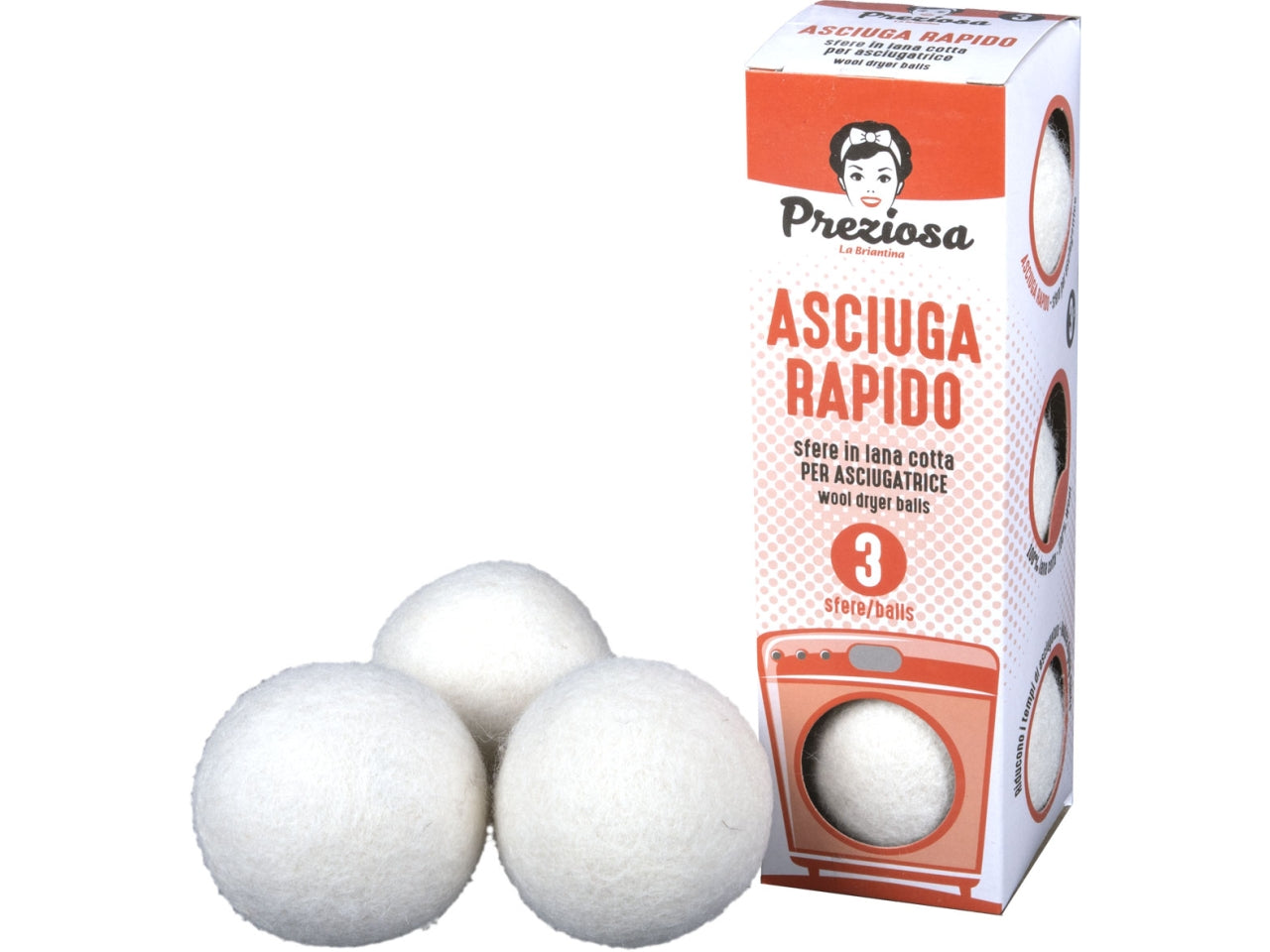 Sfere lana asciugatrice 3 pezzi sfe05669a
