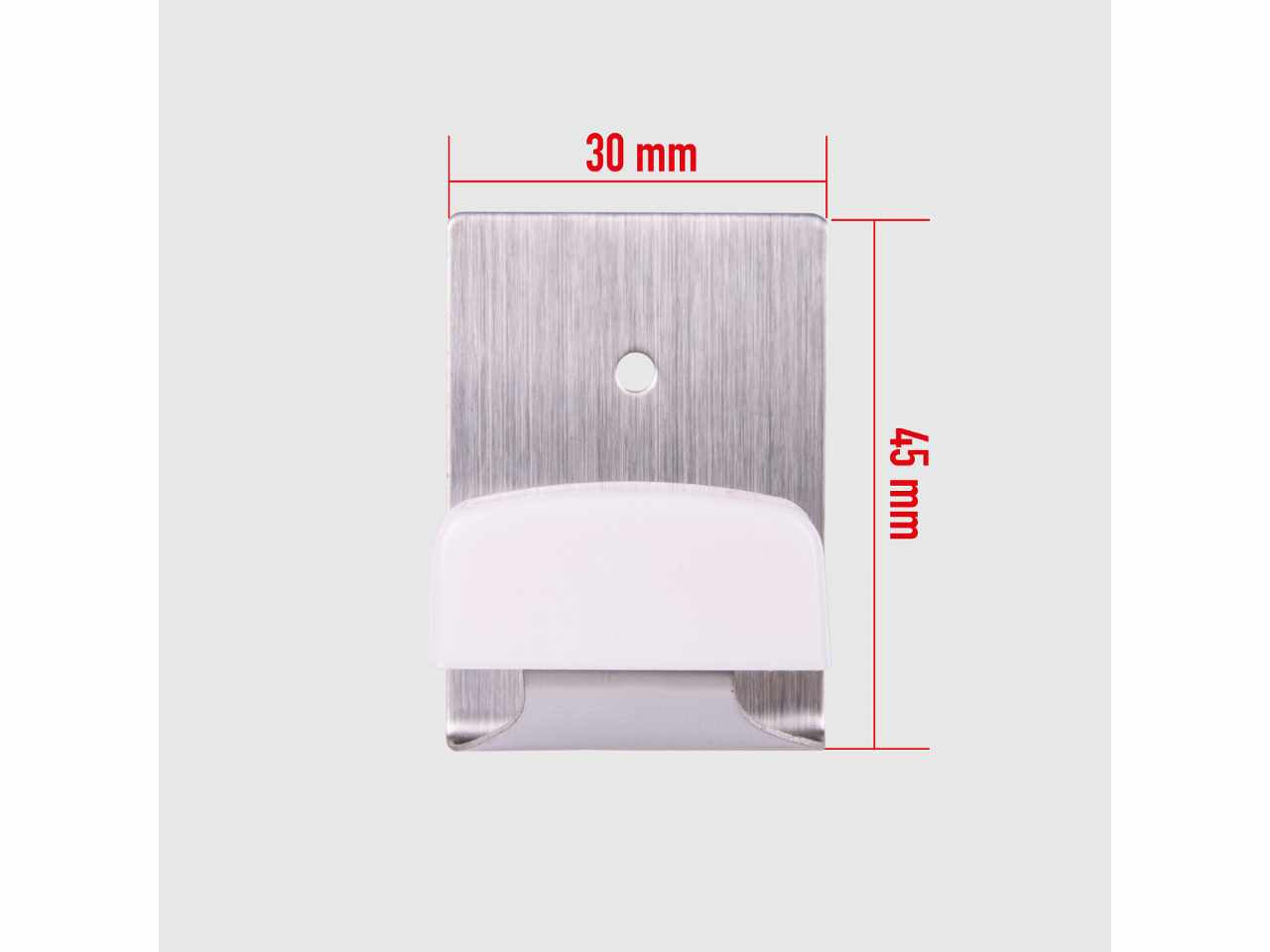 Ganci adesivi metal bianchi 2 pezzi