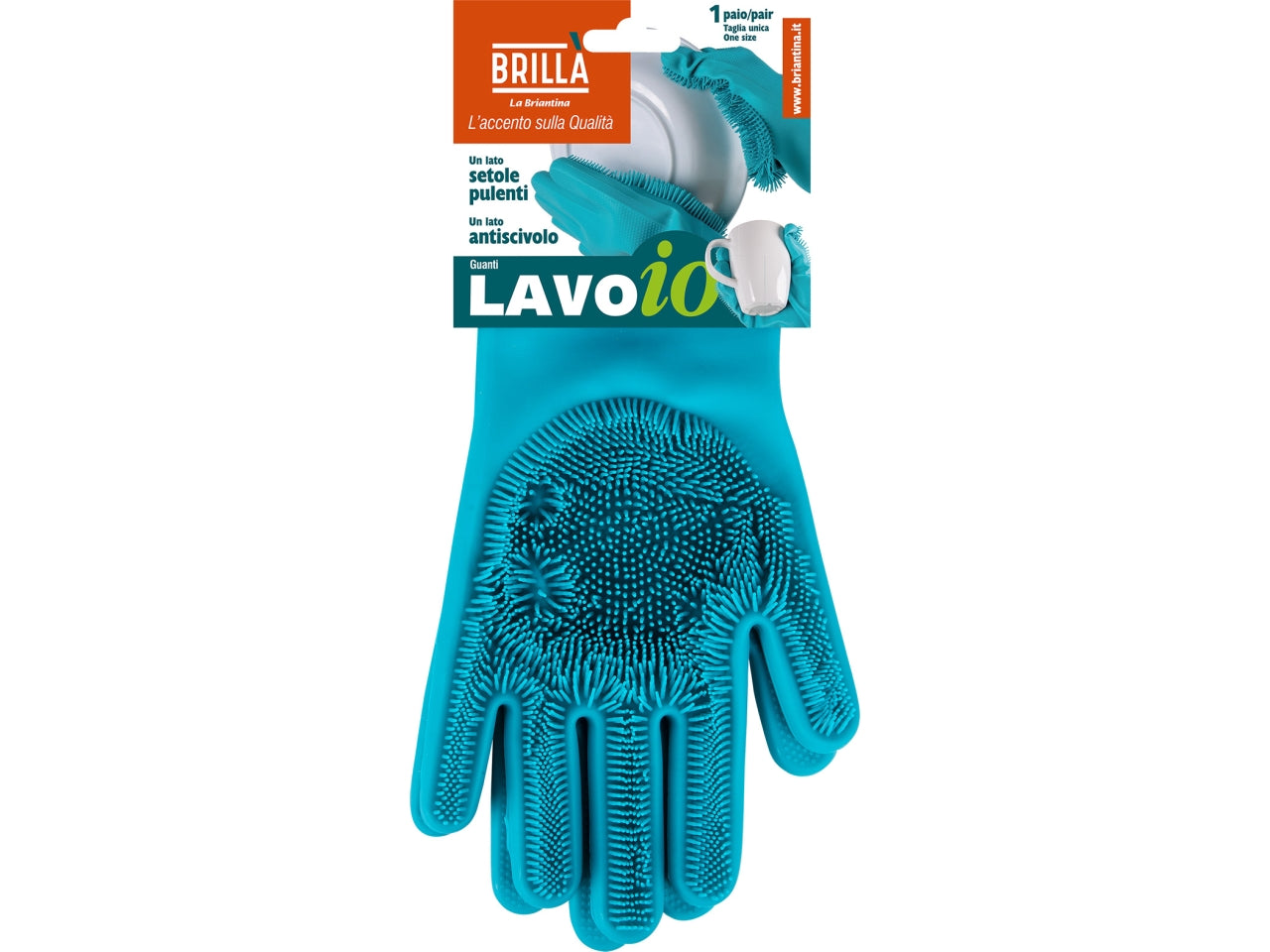 Guanti silicone lavo io 1 paio