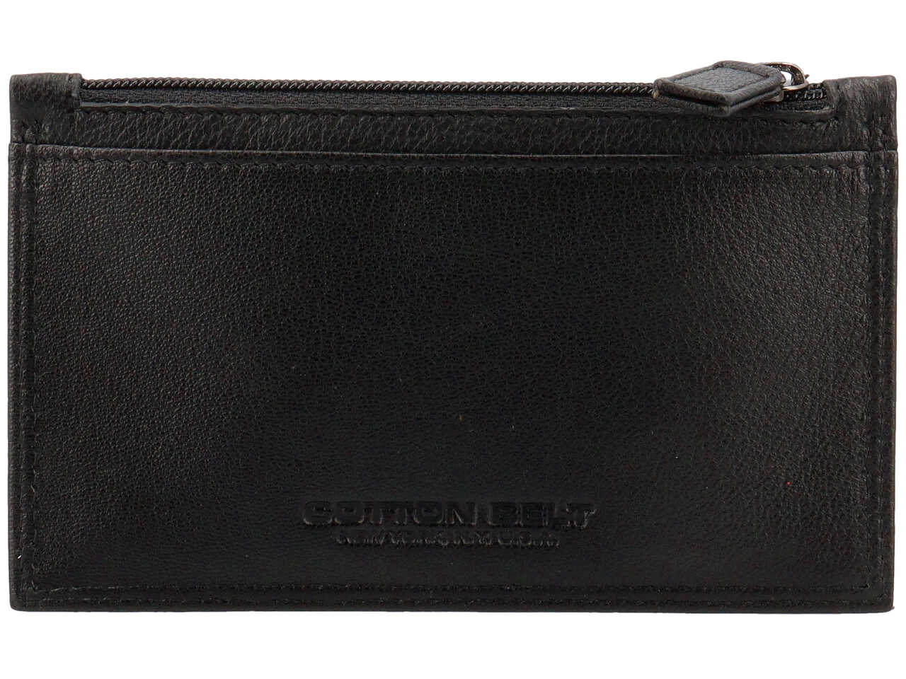 Porta carte di credito da uomo in pelle nera 13x8 cm - Cotton Belt