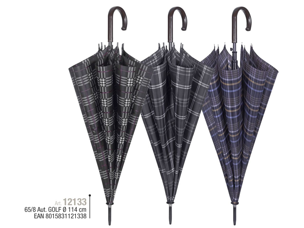 Ombrello golf da uomo 65cm con apertura manuale