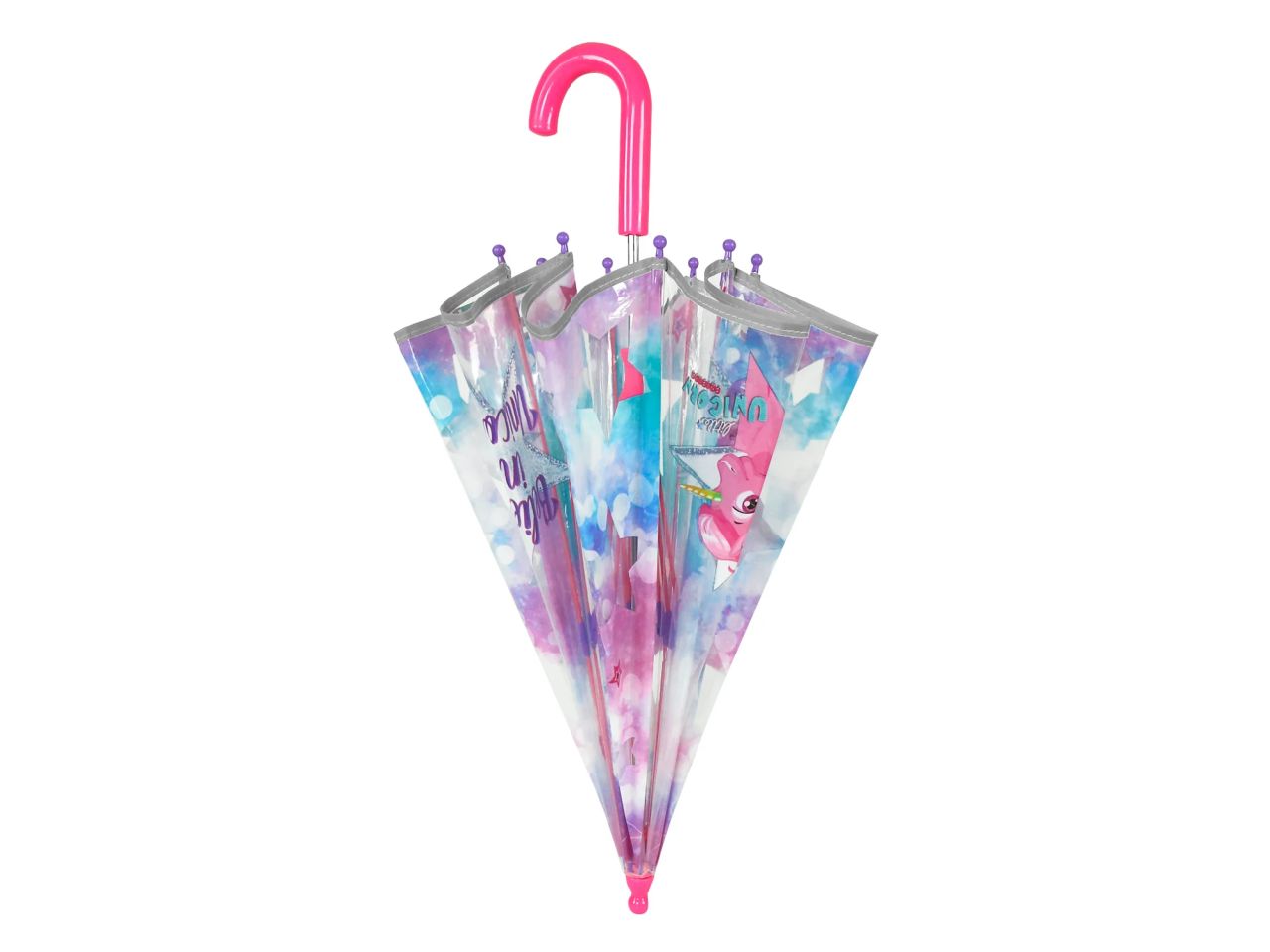 Ombrello con apertura manuale 42cm e cupola poe fantasia unicorno coolkids perletti