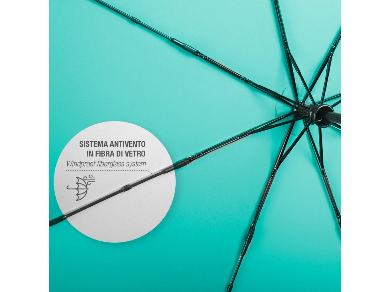 Ombrello da donna mini con apertura automatica in 6 colori assortiti tinta unita - Perletti