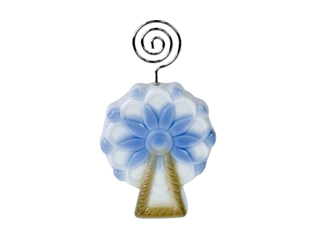 Ruota panoramica con clip per foto porcellana 6x3x11cm blue