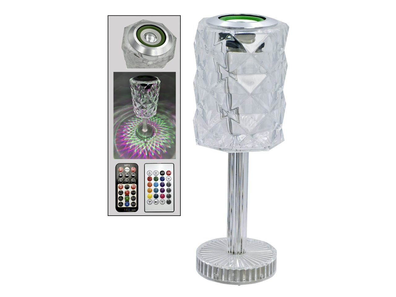 Lampada a led con speaker bluetooth e telecomando 25,3x9cm