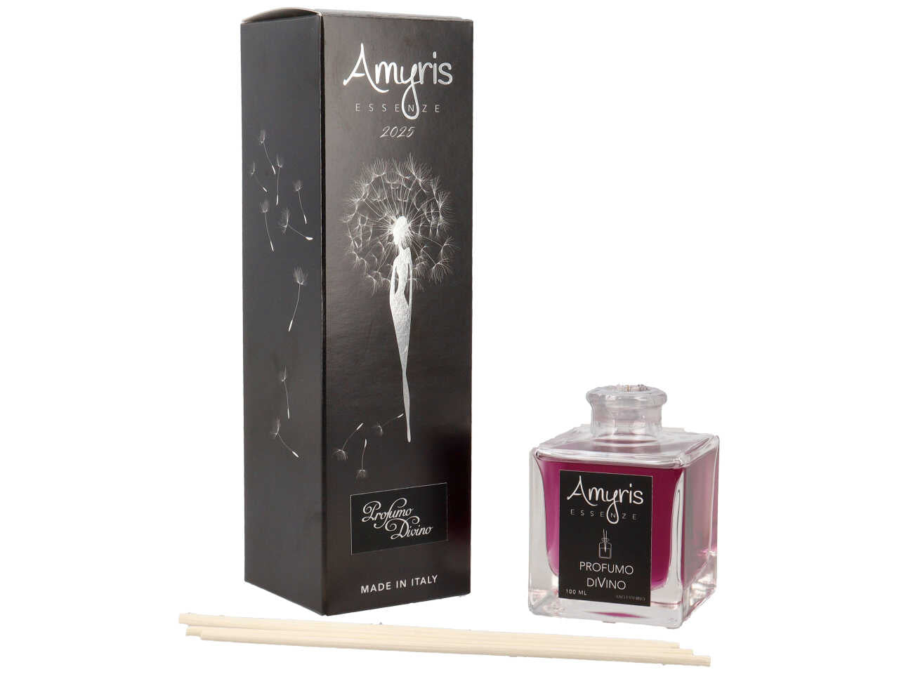 Diffusore con bacchette profumo di vino 100ml