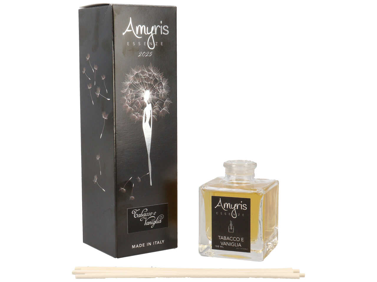 Diffusore con bacchette  vaniglia e tabacco 100