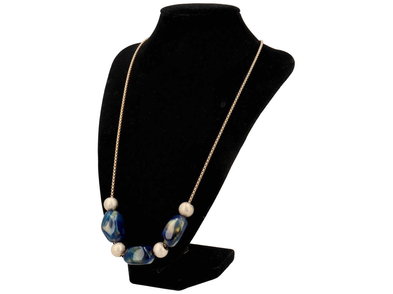 Collana in resina piu' acciaio piu' metallo