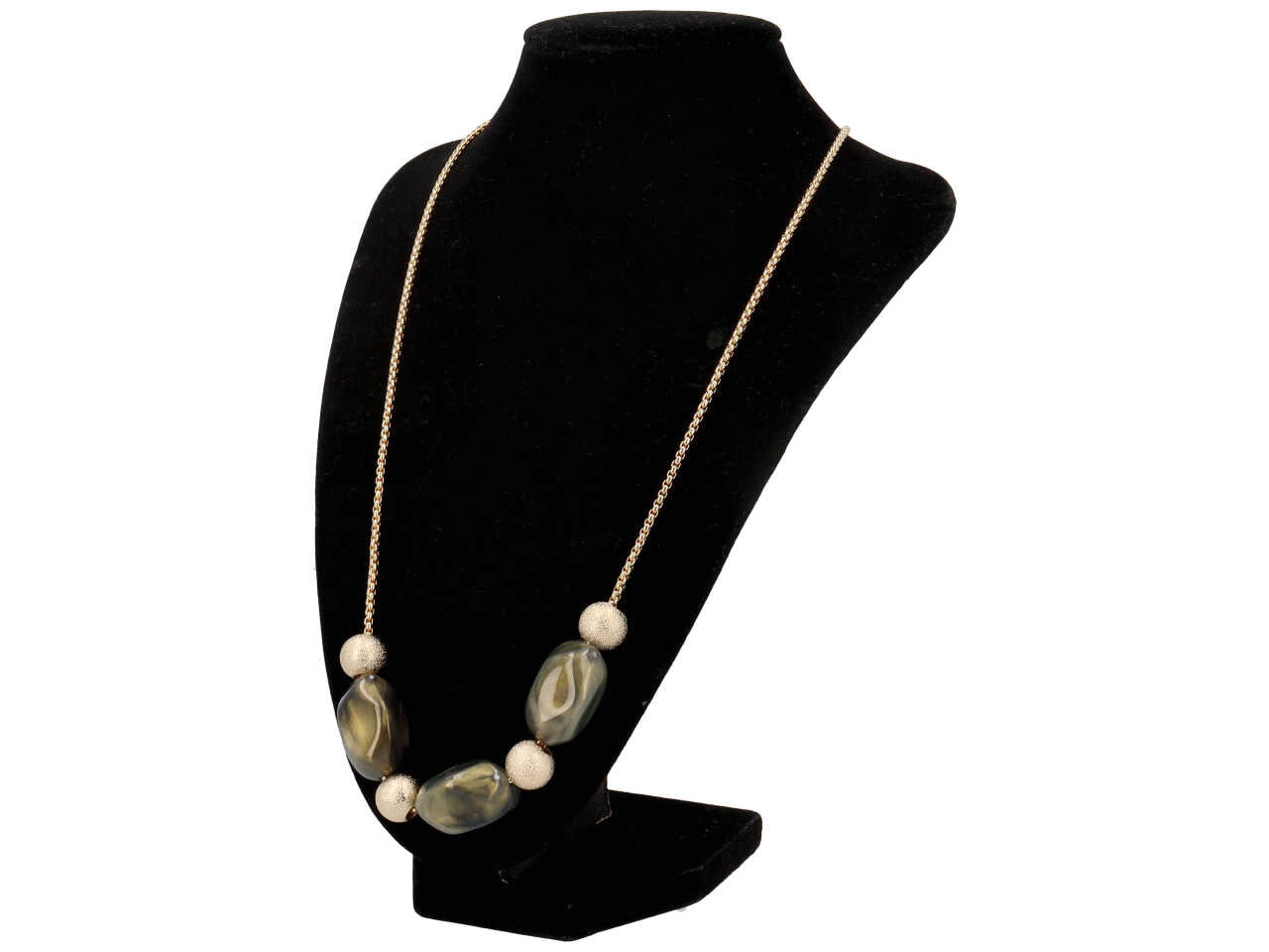 Collana in resina piu' acciaio piu' metallo