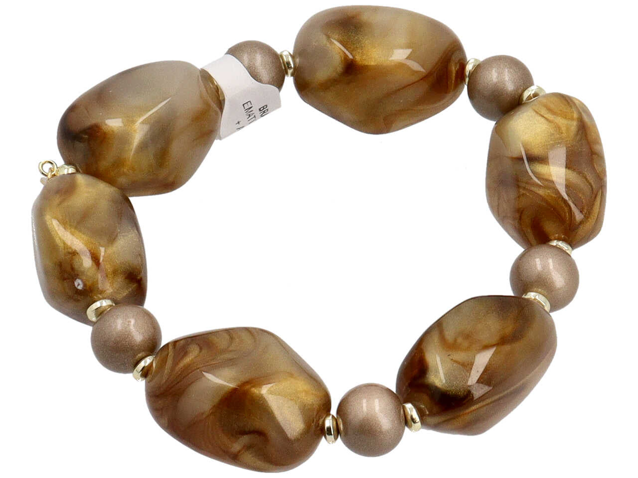 Bracciale in resina piu' vetro piu' ematite