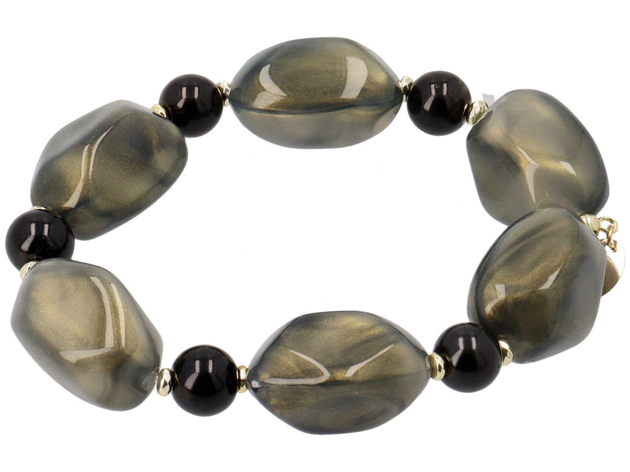 Bracciale in resina piu' vetro piu' ematite