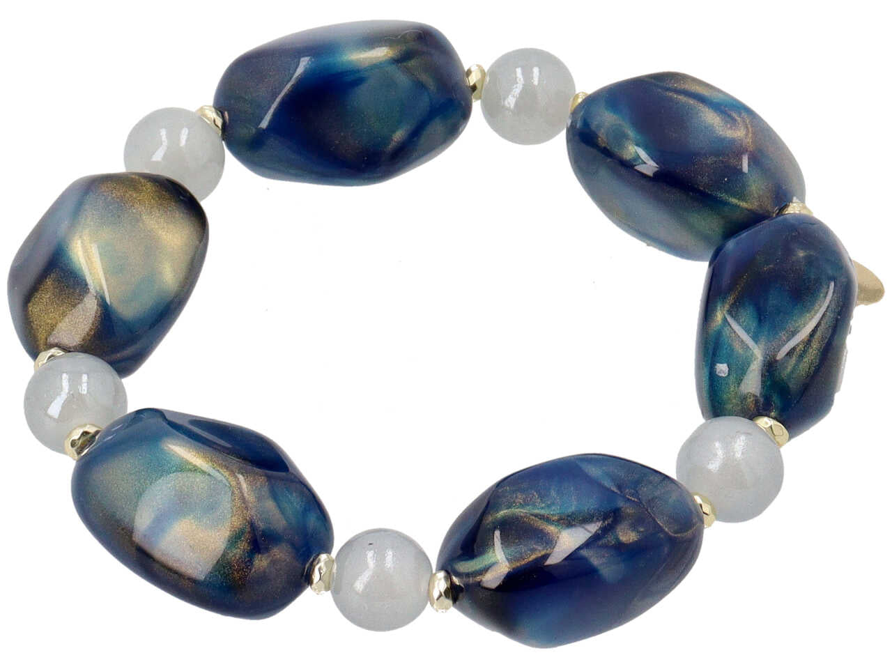 Bracciale in resina piu' vetro piu' ematite