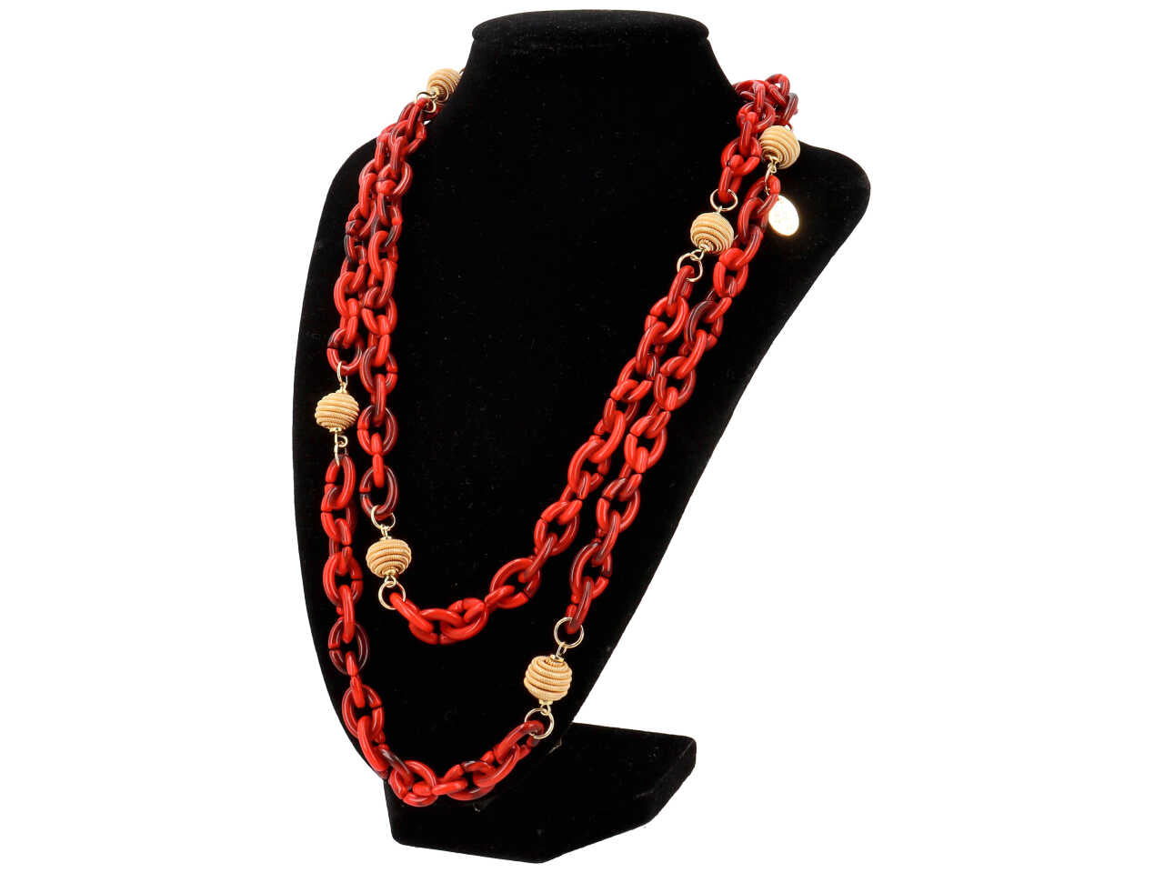 Collana in resina piu' metallo