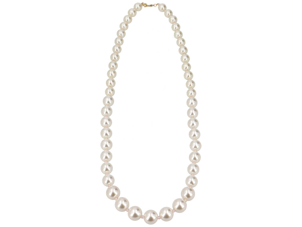 Collana  perla acrilico + cristallo