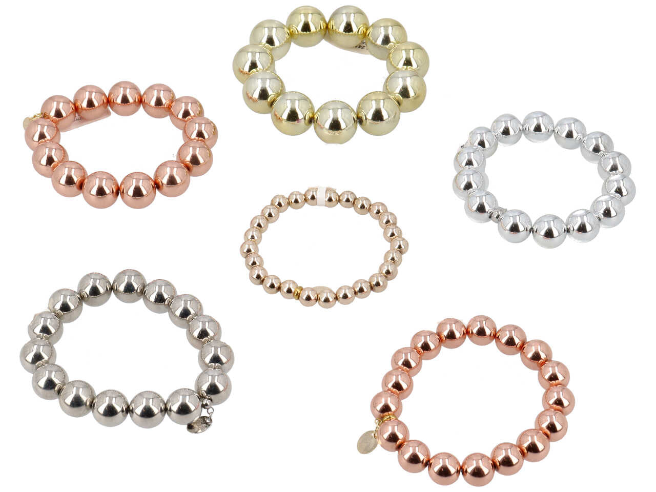 Bracciale con perla metalizzata