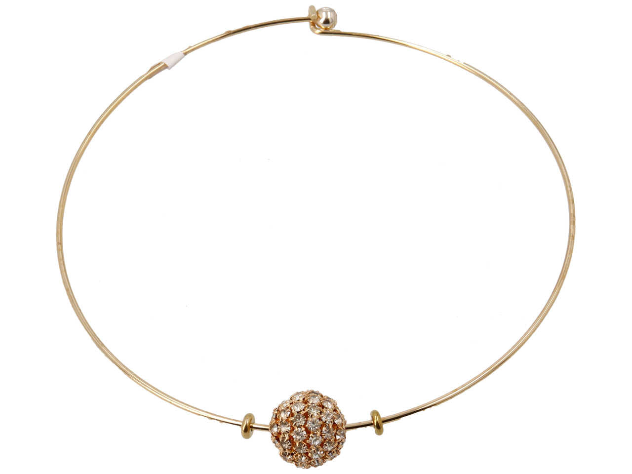 Collana ottone e cristallo