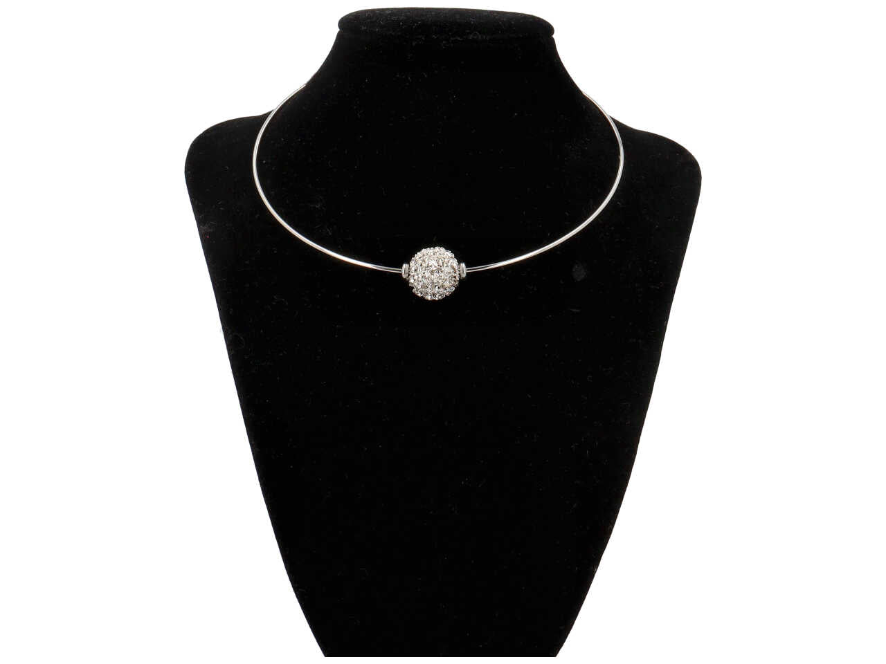 Collana ottone e cristallo