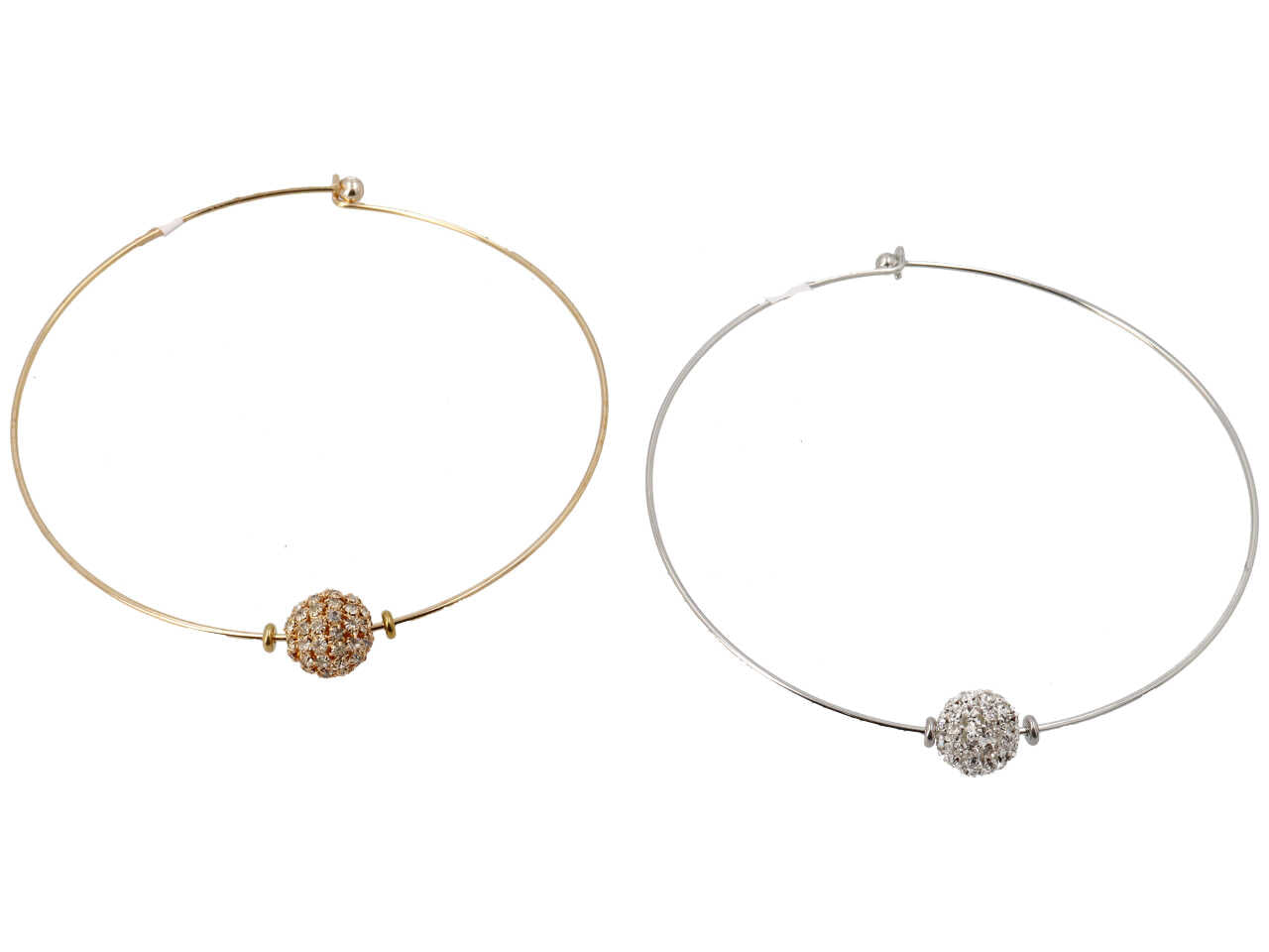 Collana ottone e cristallo