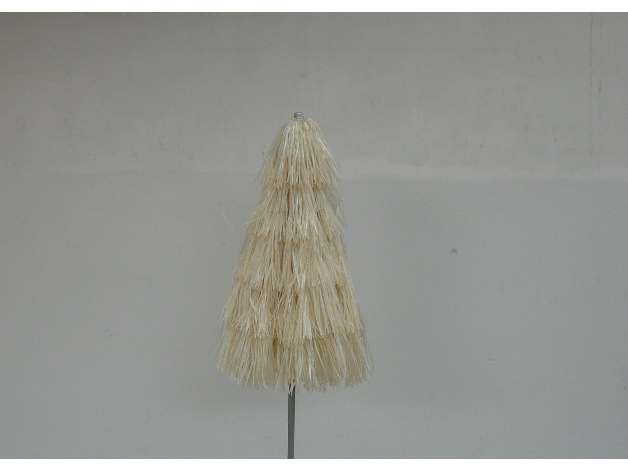 Ombrellone in rafia, tnt e acciaio 200x215 cm colore ecru stile jungle - Maffei