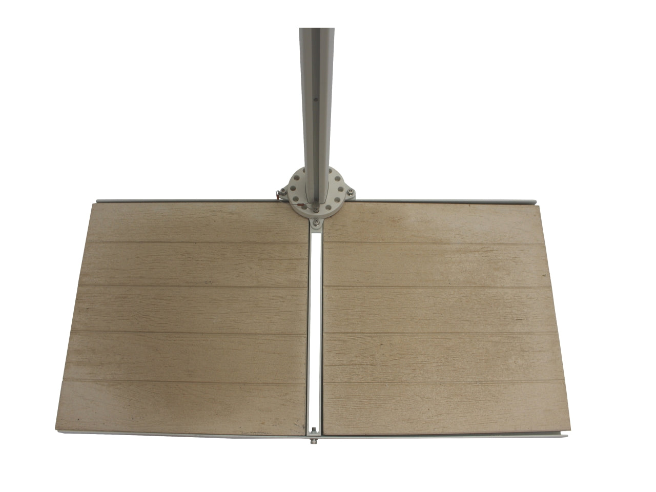 Ombrellone modello trend ice in poliestere uv 50+ con palo laterale in alluminio colore bianco misure 250x250/4