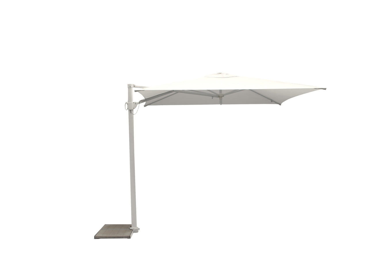 Ombrellone a palo laterale alluminio trend ice 200x200/4 bianco