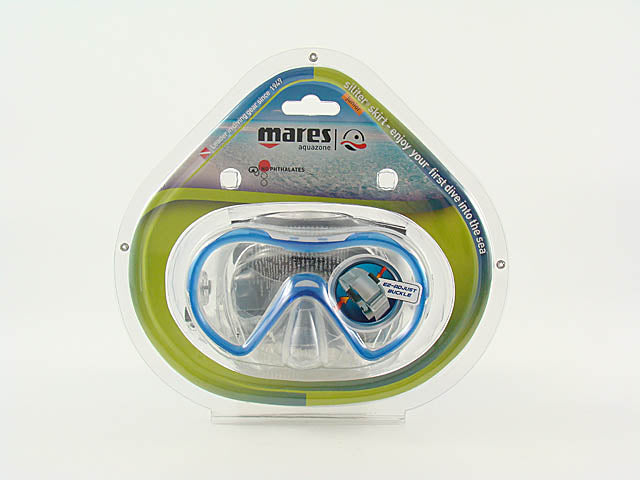 Maschera da snorkeling Seahorse per ragazzo dai 8-14 anni blu