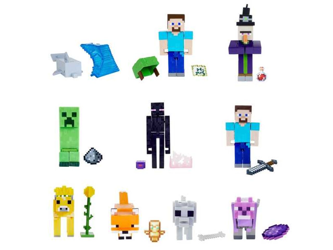 Minecraft personaggi modelli assortiti