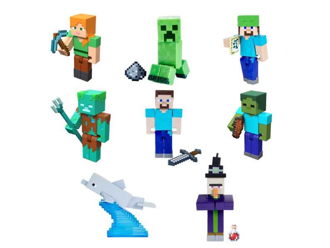 Minecraft personaggi modelli assortiti