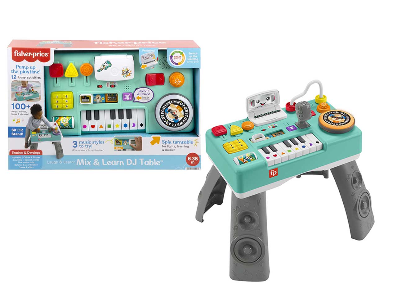 Mattel fisher-price tavolino dj musica & remix