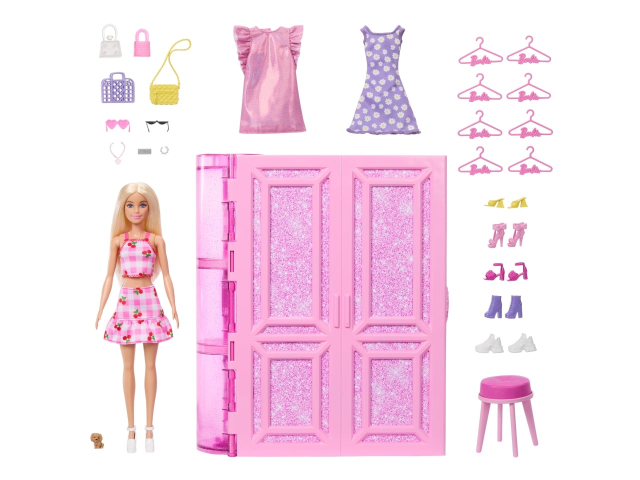 Barbie set da gioco dell' armadio dei sogni con bambola e accessori 3+ Mattel $
