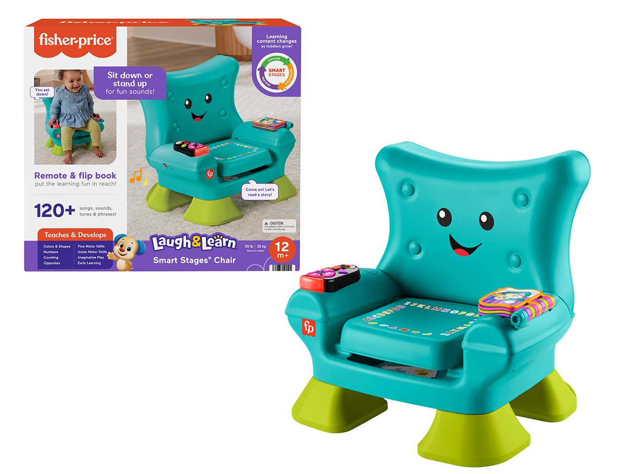Laugh & Learn, Sedia giocattolo interattiva per bambini 1+  Fisher Price