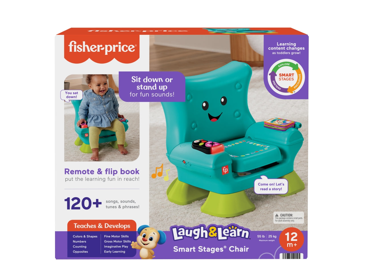 Laugh & Learn, Sedia giocattolo interattiva per bambini 1+  Fisher Price