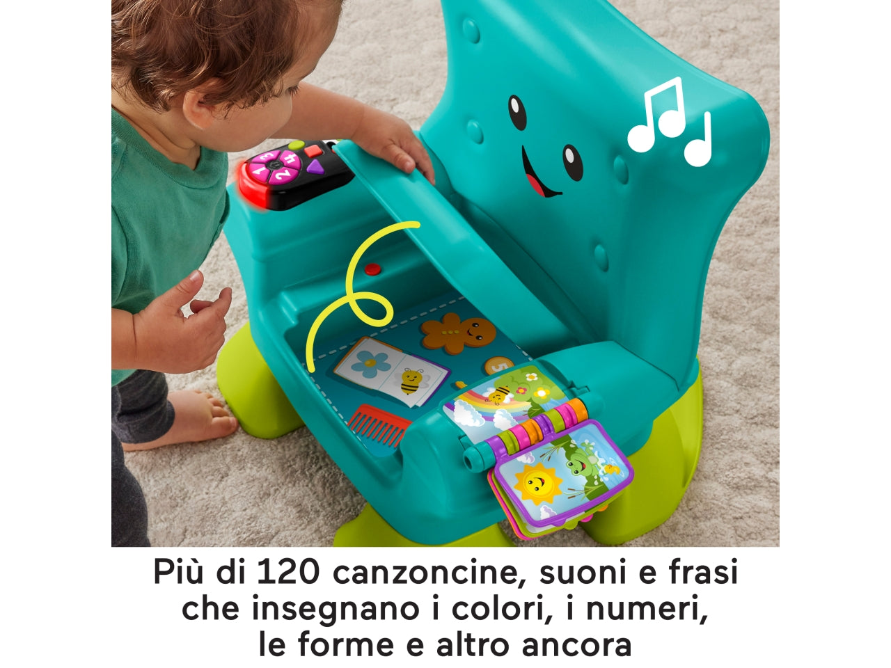 Laugh & Learn, Sedia giocattolo interattiva per bambini 1+  Fisher Price