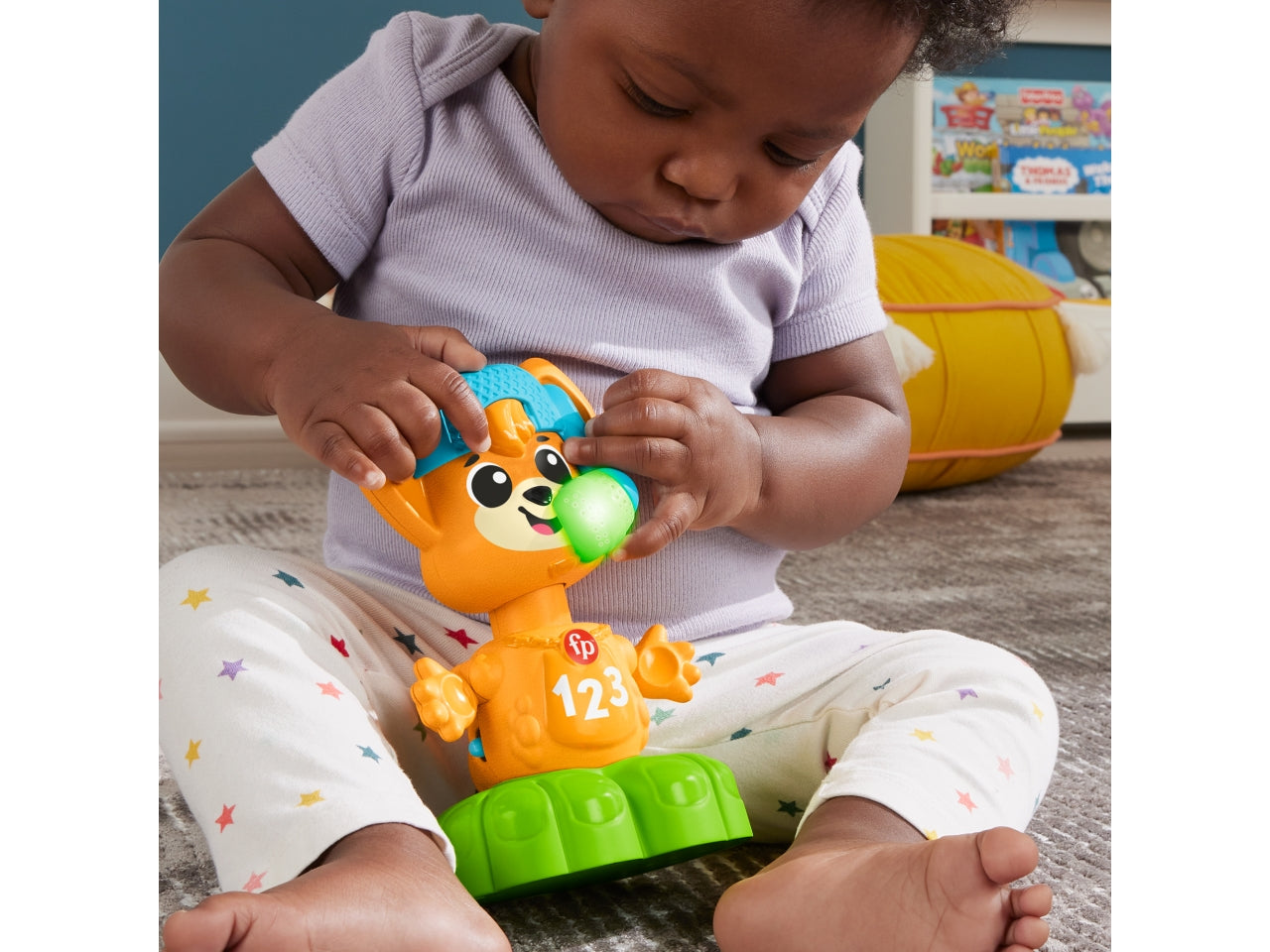 Fisher- Price Animal Band - Rino il Volpino Impariamo gli Opposti volpe interattiva per l'apprendimento con movimento luci multicolore canzoni e suoni giocattolo per bambini 9+ mesi HYL02