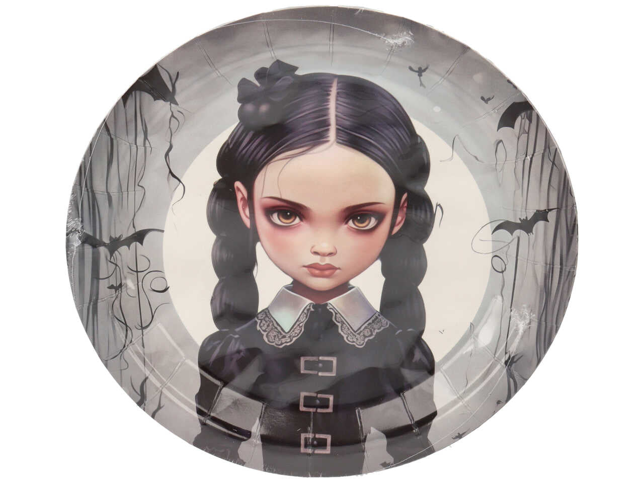 Piatto con figura di ragazza gotica 23cm set da 6 piatti