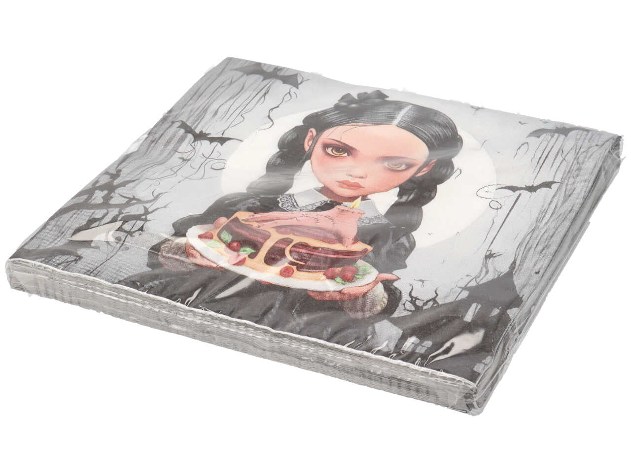 Tovaglioli con decorazione ragazza morta 33x33cm