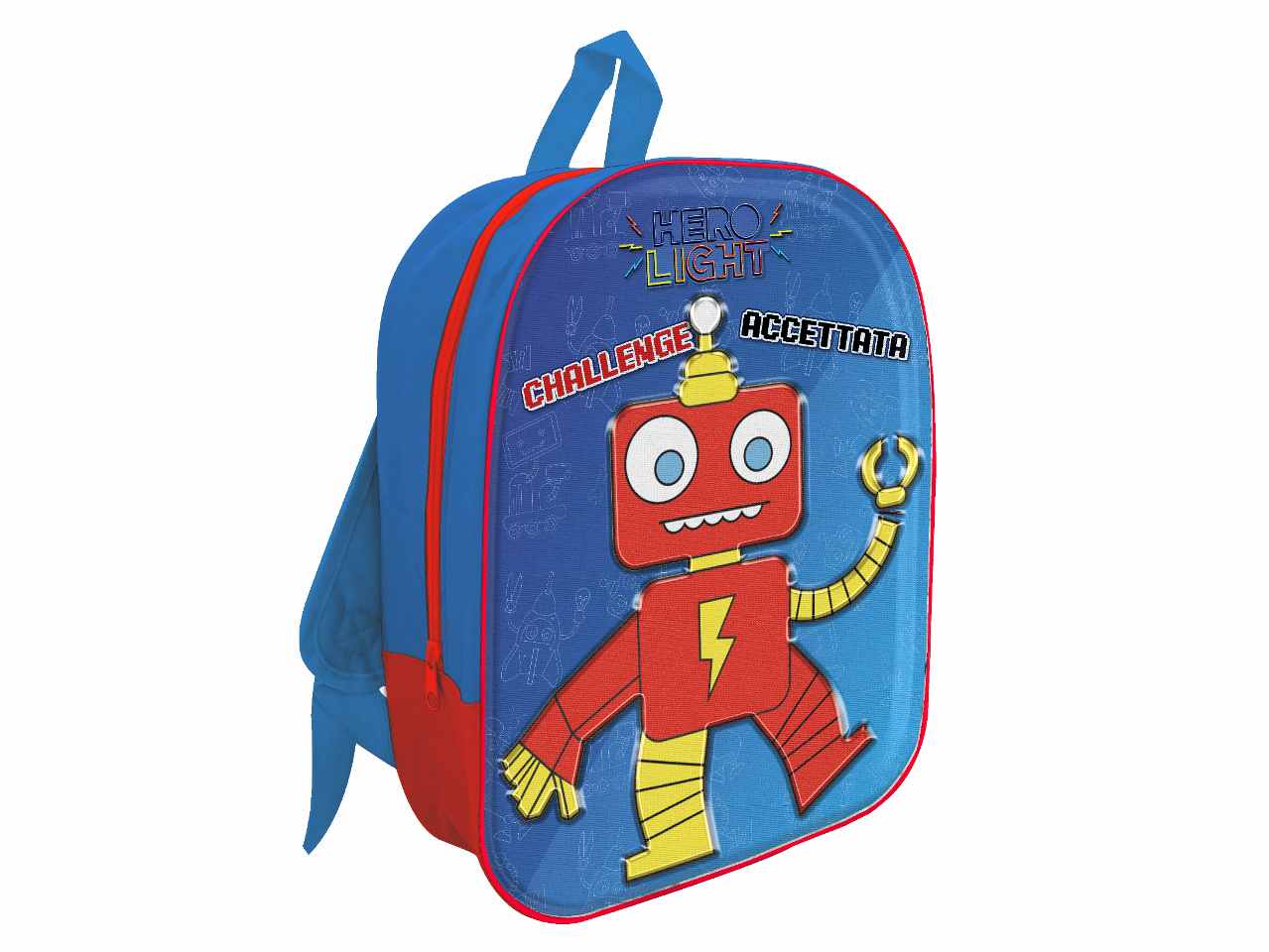 Zaino per la scuola blu in tessuto 30x25x10cm 100 g - 1 zaino