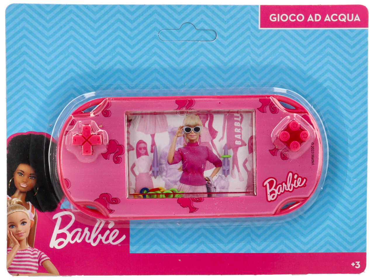 Gioco d'acqua Barbie bambina fucsia, 14,5x6,5x1,5 cm