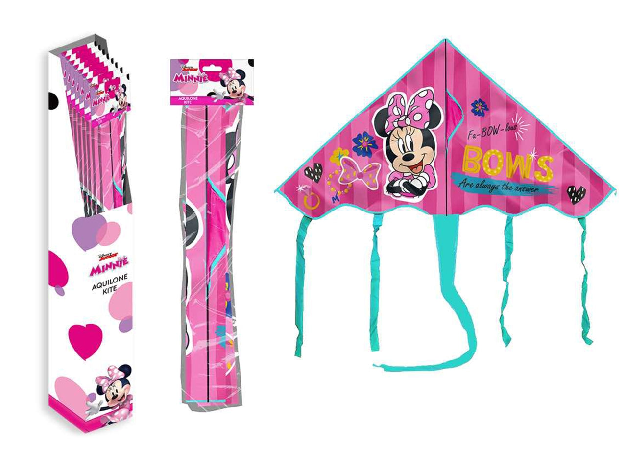 Aquilone per bambina Minnie Disney etÃ  3+ fucsia in plastica 95 cm