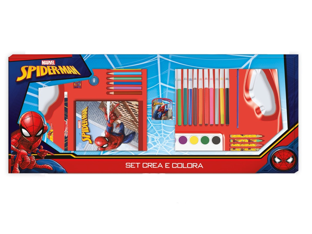 Valigetta Colori Bambino Spiderman - Kit Disegna e Colora Marvel